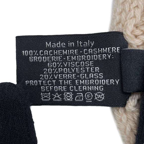 CHANEL Sequins Coco Mark Cashmere Scarf AA9552 - Picture 6 of 7